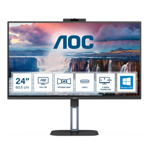 Monitor AOC 23,8" 24V5CW/BK HDMI DP USB-C głośniki 5Wx2-4310344