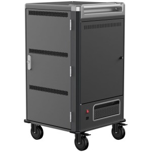 Mobilna stacja ładująca na 30 laptopów 15,6” Ewent EW1700 – szafa do ładowania tabletów z zamkiem i kółkami