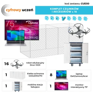 Cyfrowy uczeń – Pracownia kodowania dronów 32 stanowisk CUD16-Zestaw 4