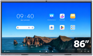 Monitor interaktywny Hikvision DS-D5A86RB/B3 86″ 4K Android 16 EDLA z kamerą, mikrofonami