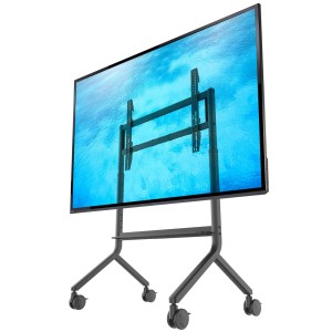 stojak mobilny do monitorów interaktywnych i TV 65–90″, regulacja wysokości, udźwig 68,2 kg