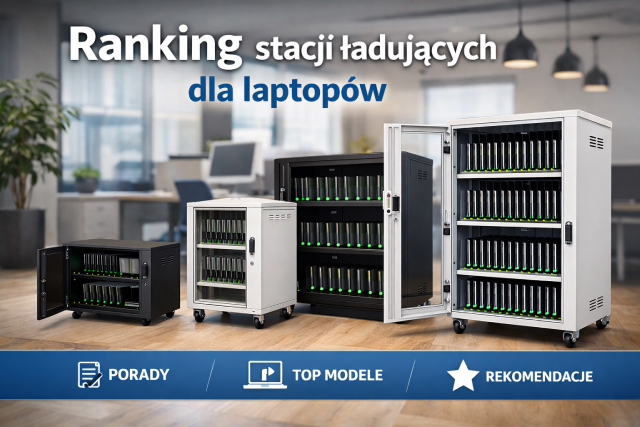 Ranking stacji ładujących do laptopów 2026 – którą szafę wybrać do szkoły lub firmy?