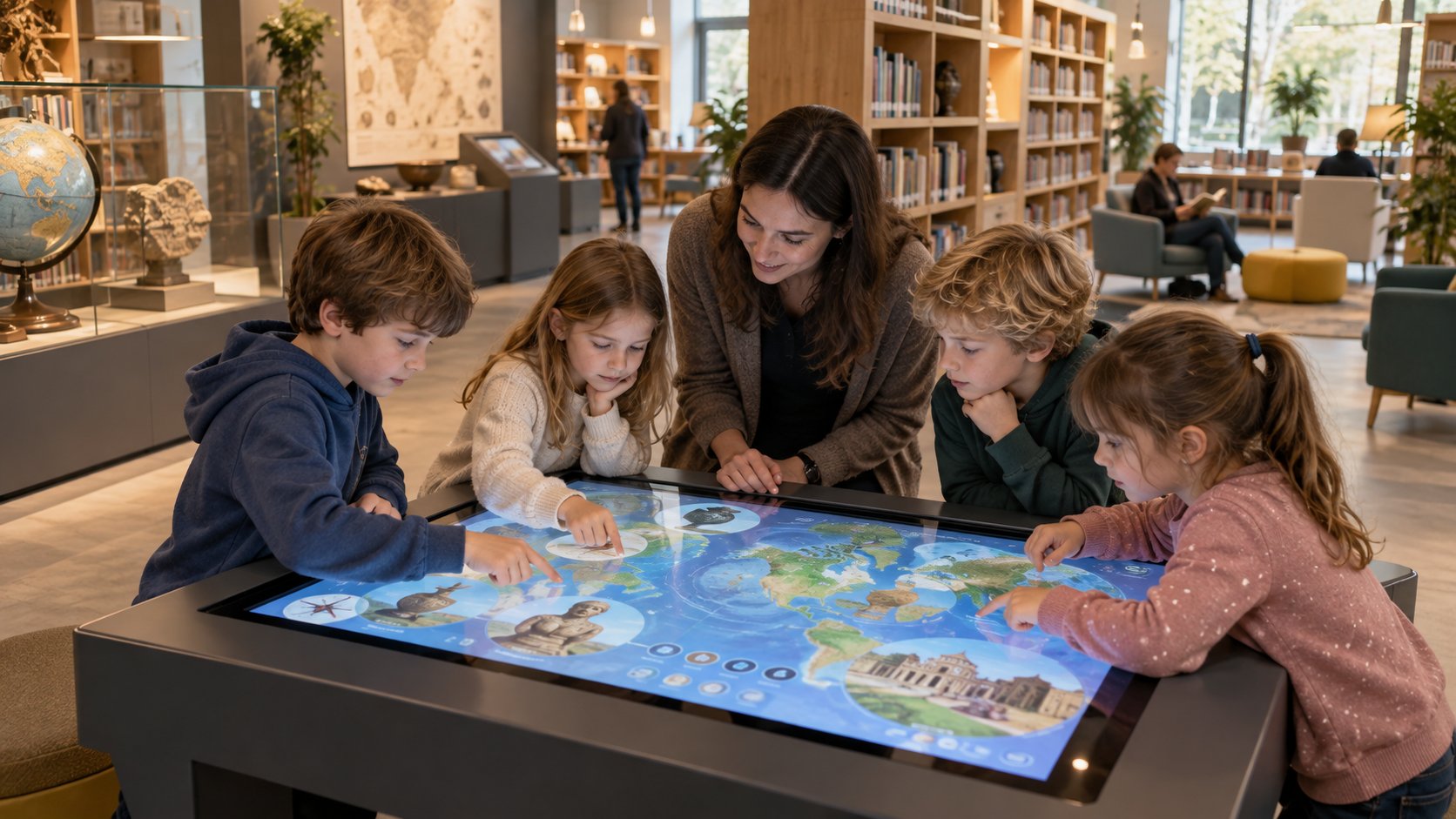 Stół multimedialny — biblioteka, muzeum, świetlica i firma