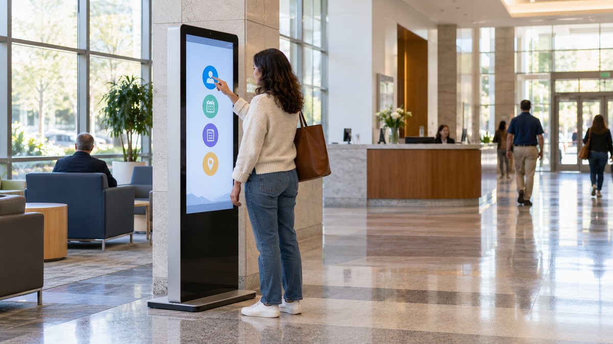 Kiosk interaktywny w urzędzie: jak zaprojektować pierwszy ekran dla odwiedzającego