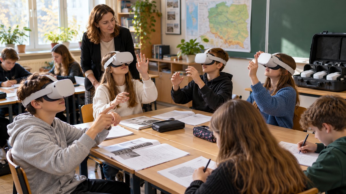Okulary VR w klasie: jak poprowadzić lekcję, gdy zestawów jest mniej niż uczniów